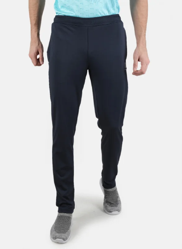 Men NAvy Blue Plain Track Pant