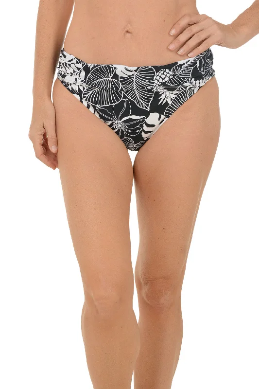 Black Double Trouble Sarong Bikini Bottom