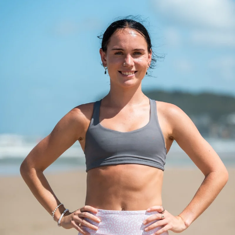 IMPI Strappy Running Bra Top - Steel Grey