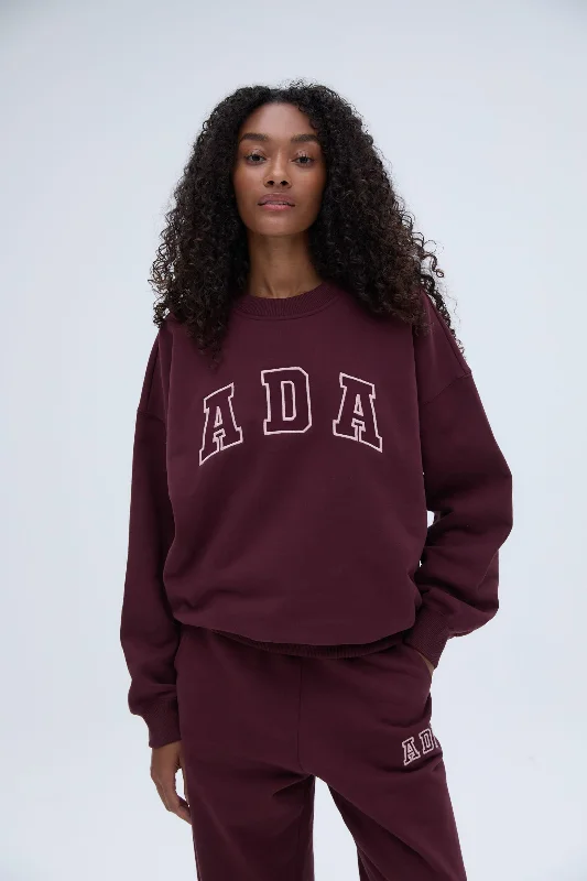 ADA Oversized Sweatshirt - Burgundy