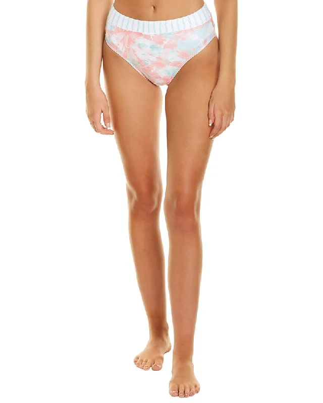 Splendid Tie-Dye High-Waist Bikini Bottom