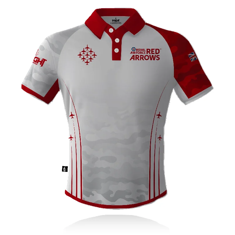 Red Arrows 2025 V3 (White) - Tech Polo