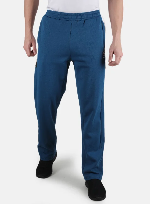 Men Teal Blue Smart Fit Track Pant