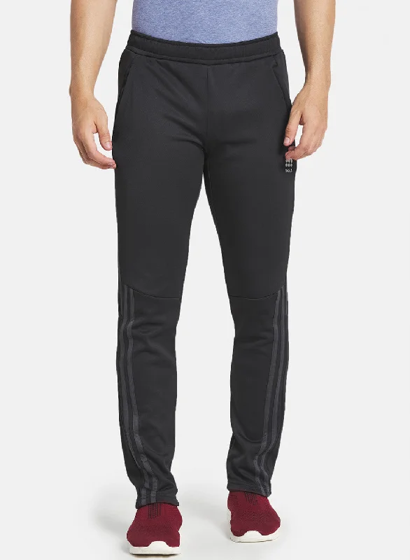 Men Black Solid Trackpant