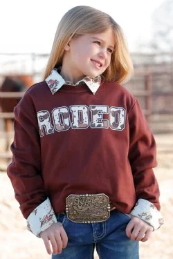 Girl's Rodeo Sweatshirt - Burgundy - (CWK8002001)