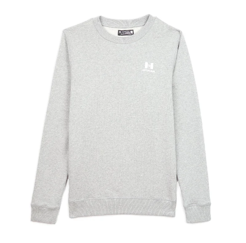 GREY SWEATSHIRT- WHITE LOGO