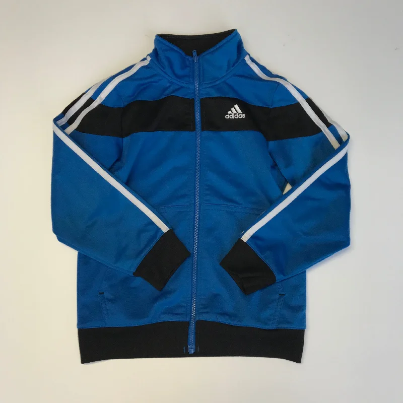 Adidas Black and Blue Zip Sweatshirt Age 7