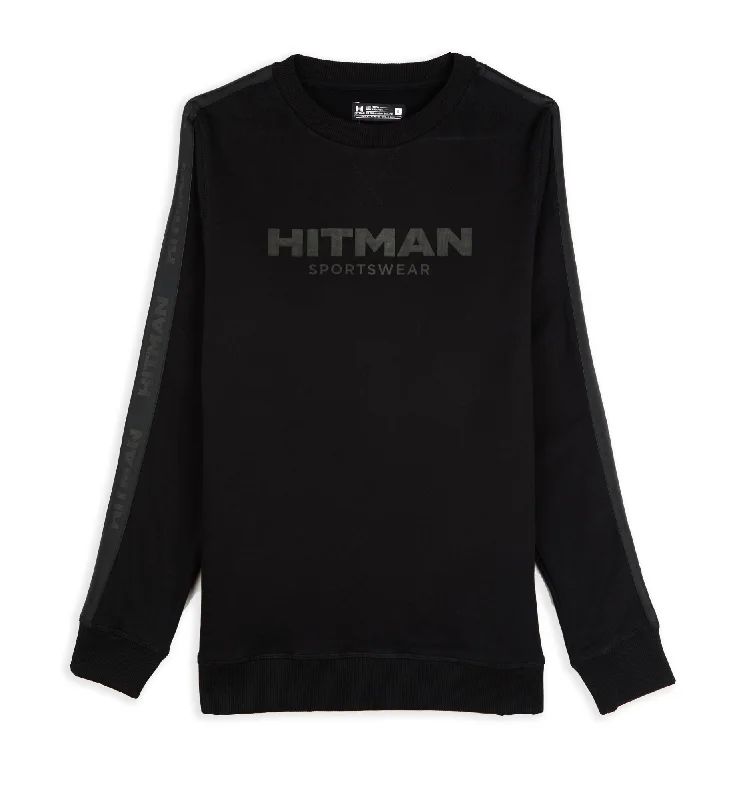 BLACK SWEATSHIRT- BLACK TAPE