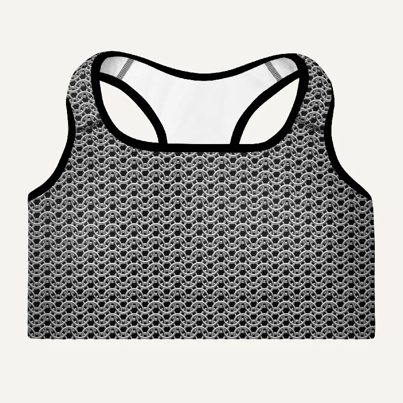 Chain Mail Padded Sports Bra