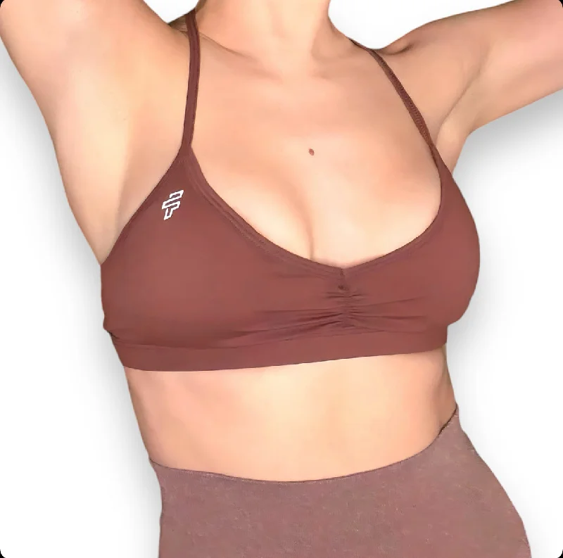 Chocolate Brown Sports Bra