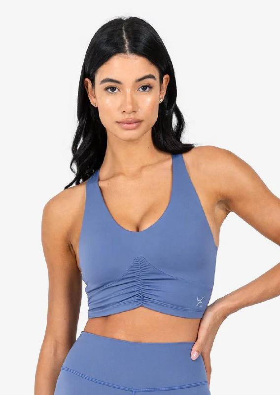 Elevate Touch Ruched Bra Indigo