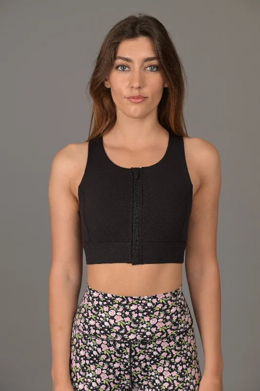 Katelyn Recycled Core Compression Zip Front Bra