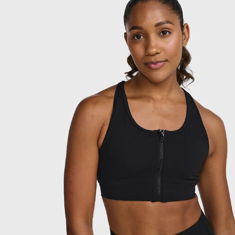 2XU - Motion Zip Bra - Black/White