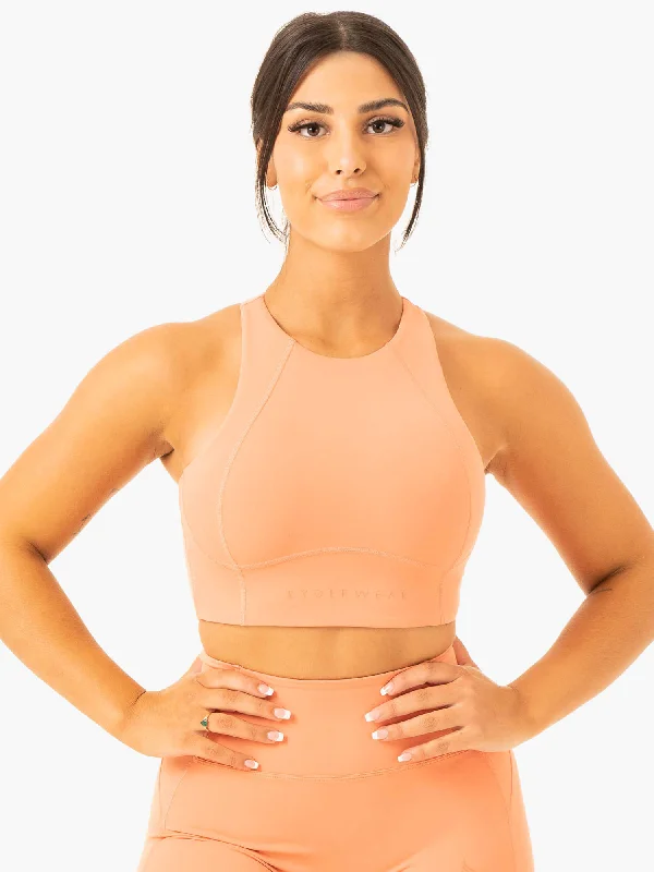 NKD Frame Long Line Sports Bra - Terracotta