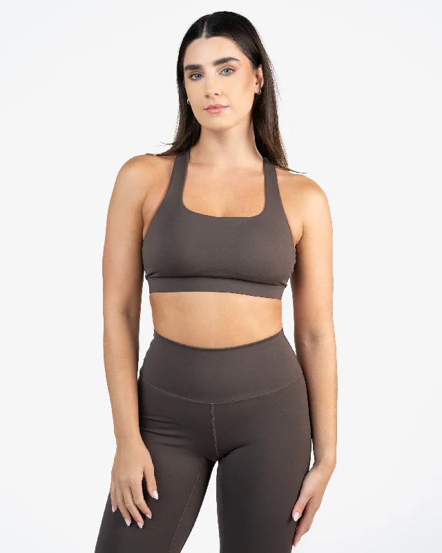 Square Neck Bra - Espresso