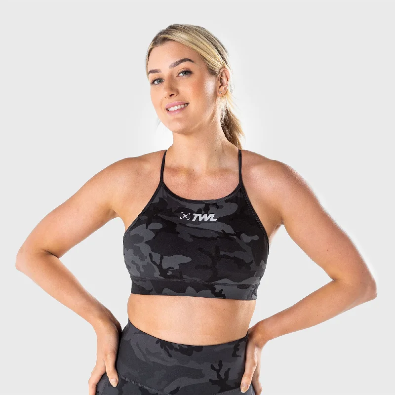 TWL - WOMEN'S FLEET BRA - BLACK CAMO