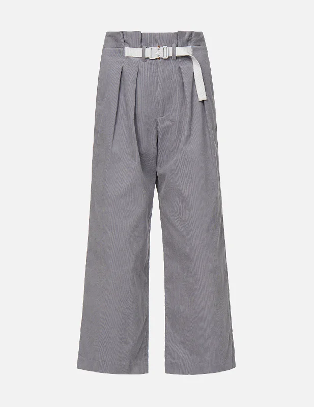 Belted Corduroy Wide Leg Pants