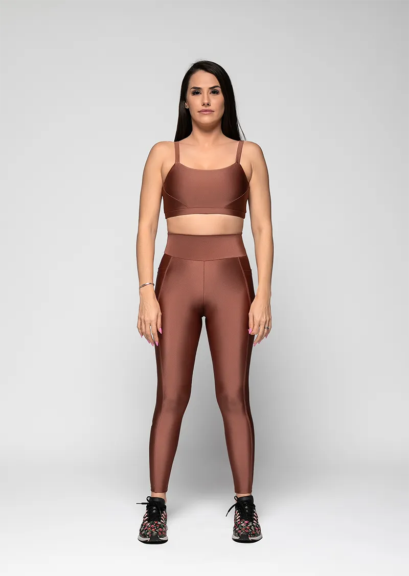 Canvas Legging with Pockets - Bronze