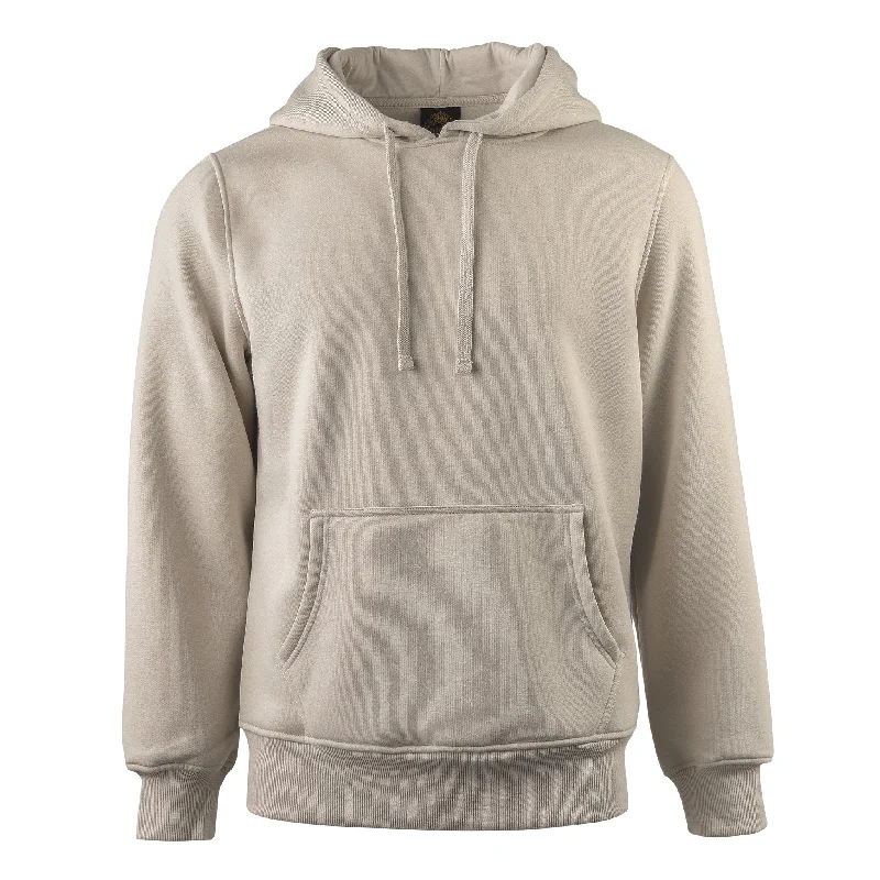 KNOCKER MEN'S HEAVY WEIGHT FLEECE HOODED SWEATSHIRT (HD1000_BEIGE)