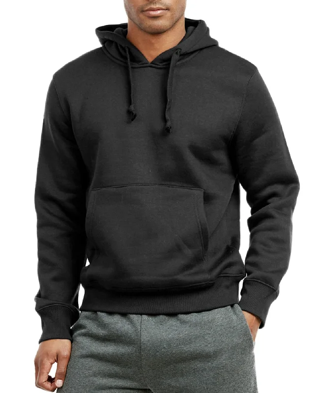 KNOCKER MEN'S HEAVY WEIGHT FLEECE HOODED SWEATSHIRT (HD1000_BLACK)