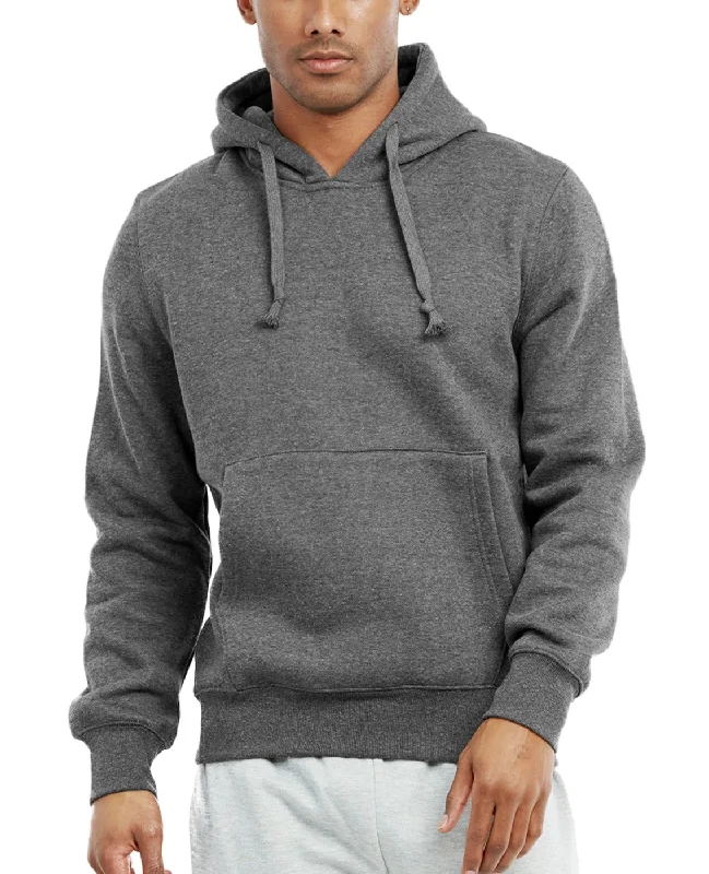 KNOCKER MEN'S HEAVY WEIGHT FLEECE HOODED SWEATSHIRT (HD1000_CH/GR)