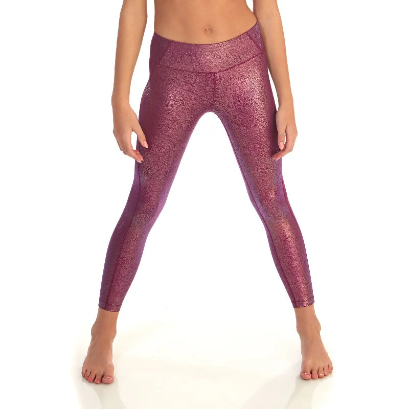 High-Rise Compression Leggings - Wild Berry