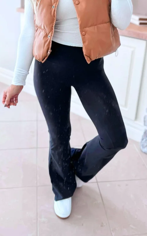 Mono B BRONZE Lycra-Blend Flare Leggings - Final Sale