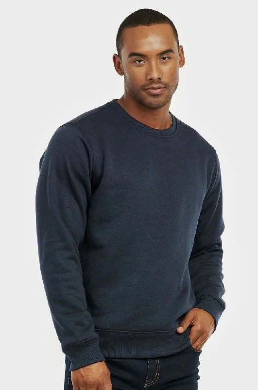 KNOCKER MEN'S HEAVY WEIGHT FLEECE SWEATSHIRT (SWS1000_NAVY)