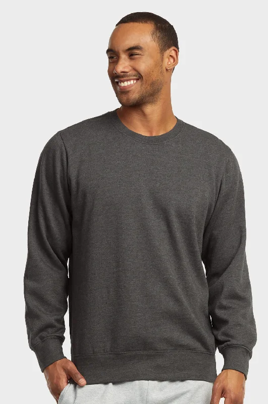 ET|TU MEN'S LIGHTWEIGHT FLEECE SWEATSHIRTS (SWS1020E_CH-GR)