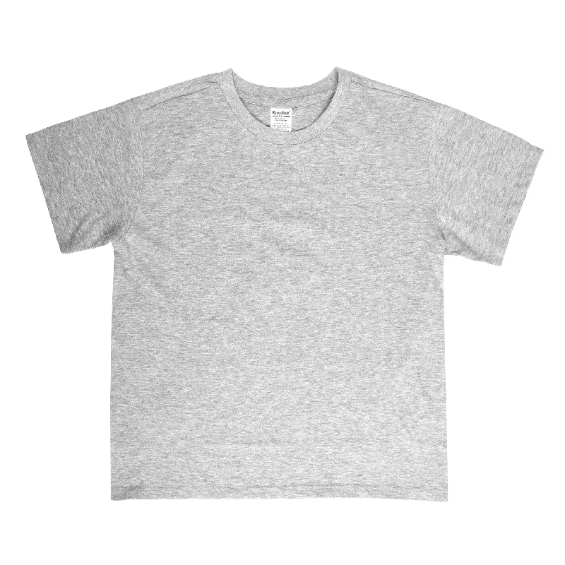 BOY'S COTTON ROUND NECK T-SHIRT (TRB700_H.GRY)