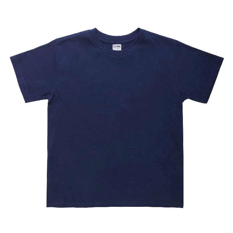 BOY'S COTTON ROUND NECK T-SHIRT (TRB700_NAVY)