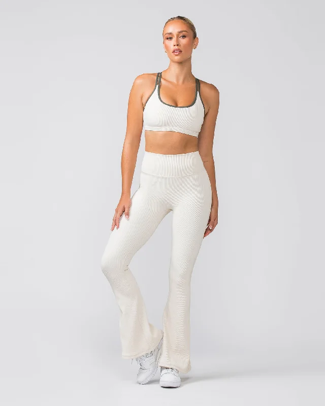 Zero Rise Rib Flare Leggings - Dew